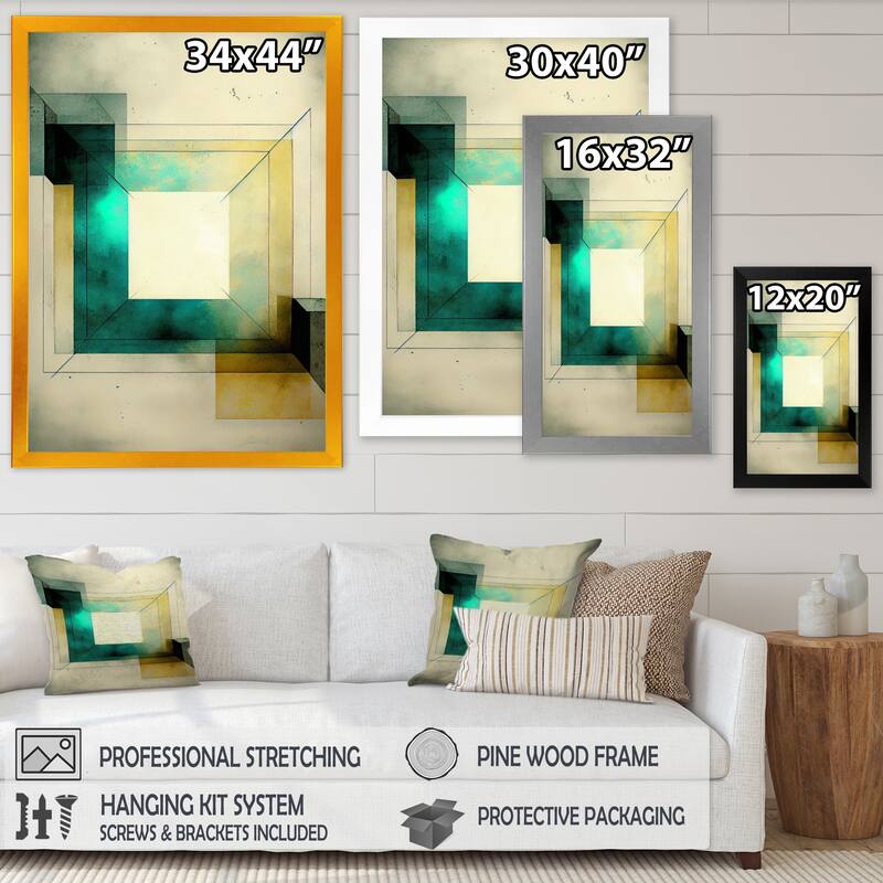 Designart "Sacred Geometry In Vintage Color Tones II" Modern Geometric